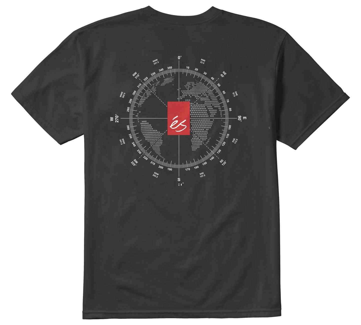 エス COMPASS TEE BLACK