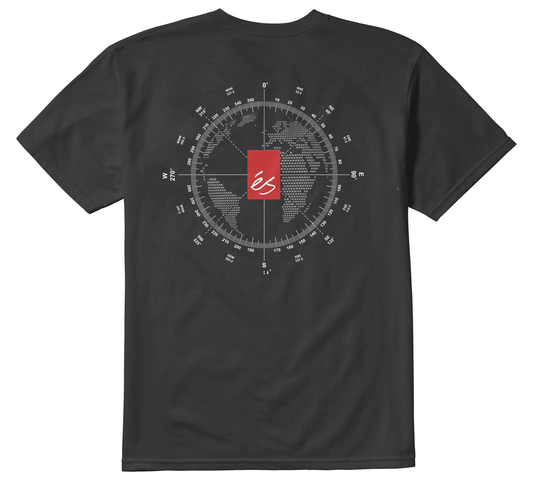 エス COMPASS TEE BLACK