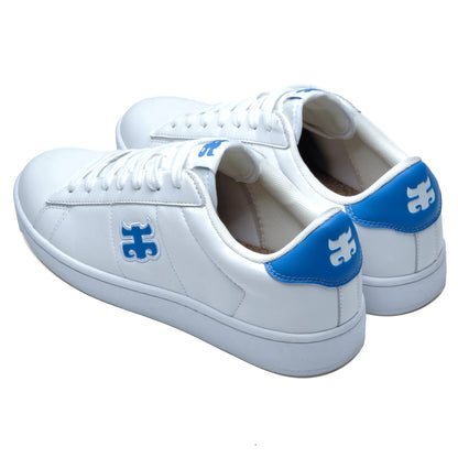 Ace White Leather & Caroline Blue