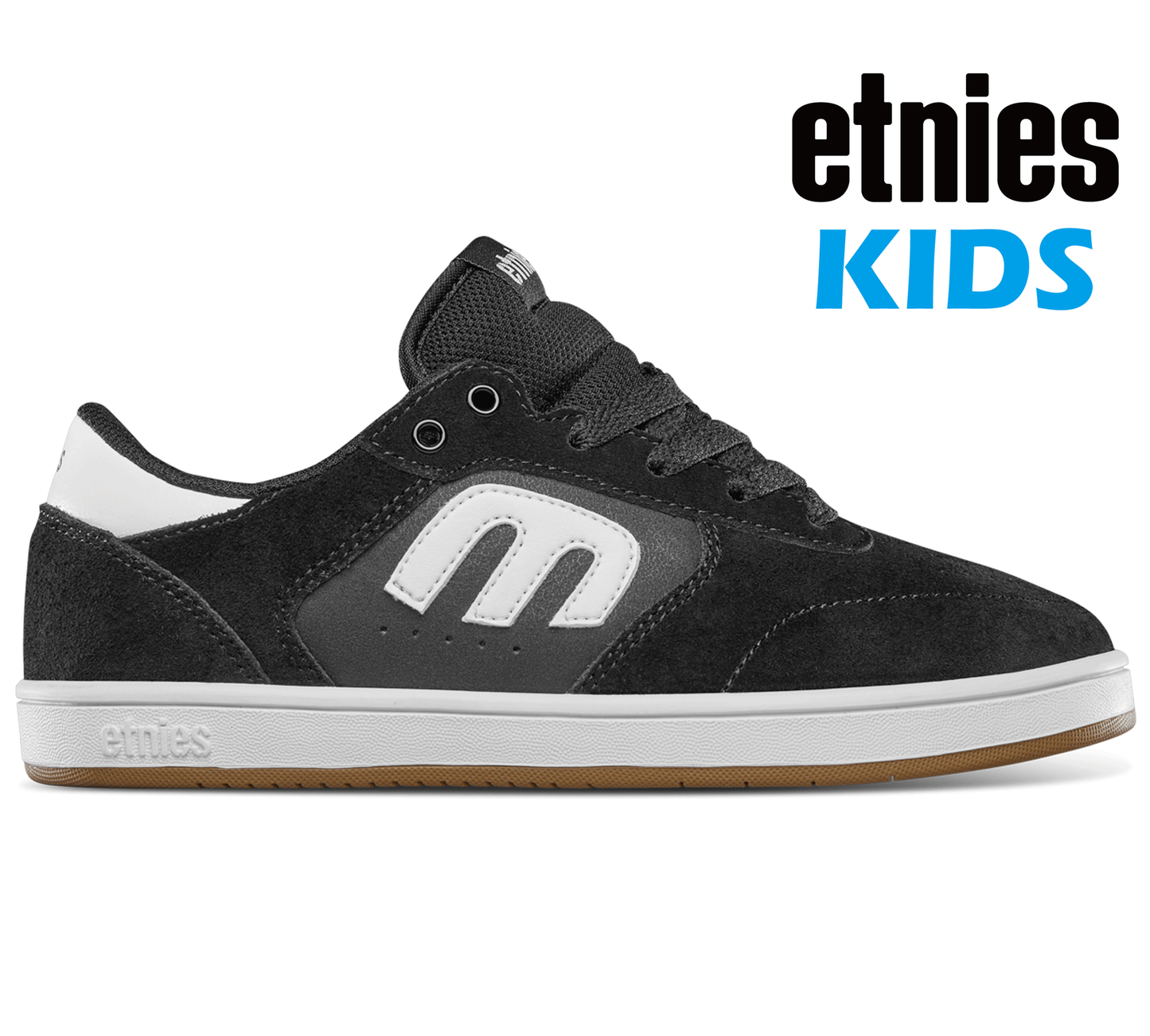 エトニーズ キッズ マラナ  ETNIES  KIDS WINDROW BLACK WHITE GUM シューズ スニーカー キッズ  靴