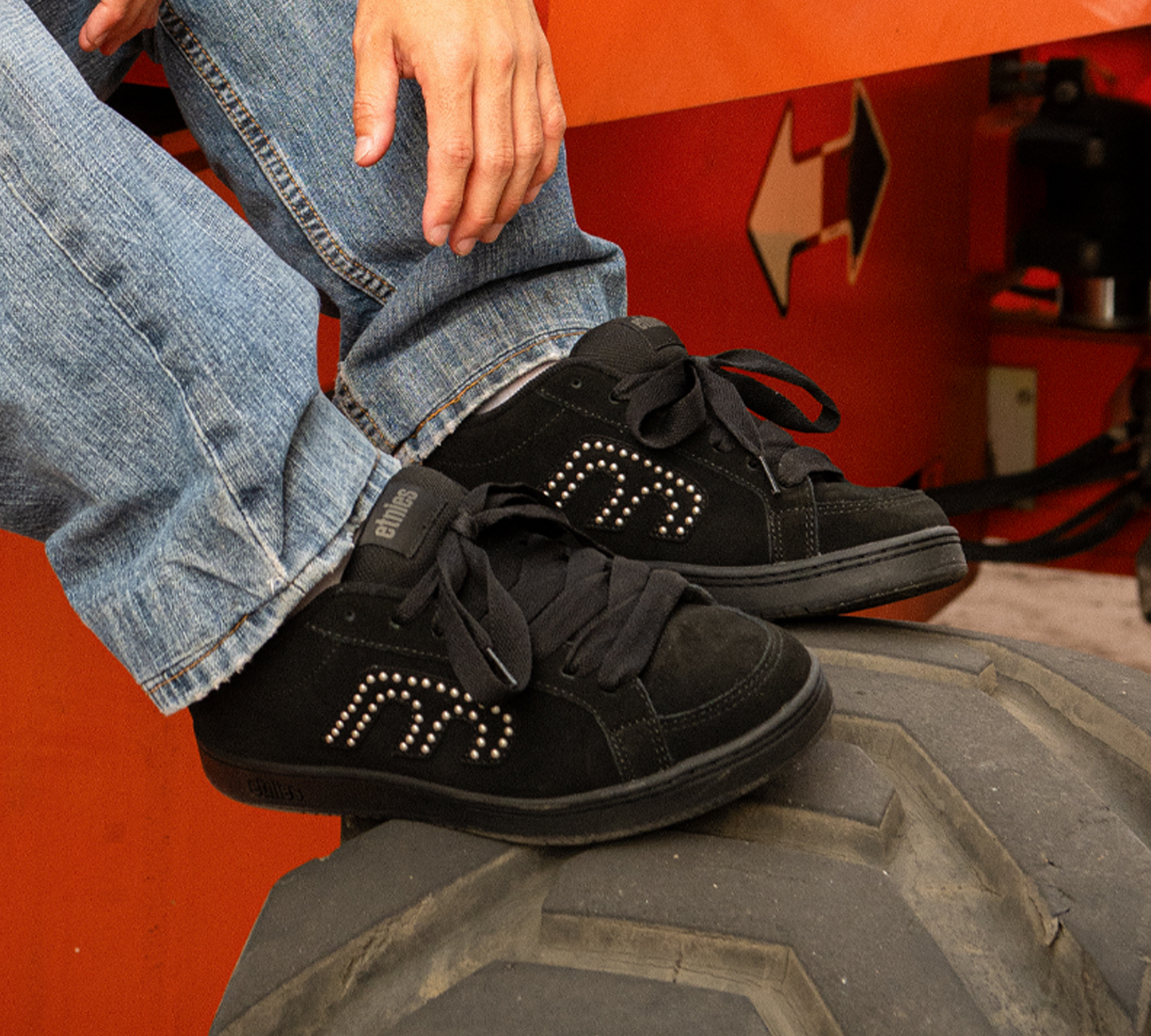 エトニーズ キングピン KINGPIN BLACK BLACK SILVER シューズ スニーカー 靴