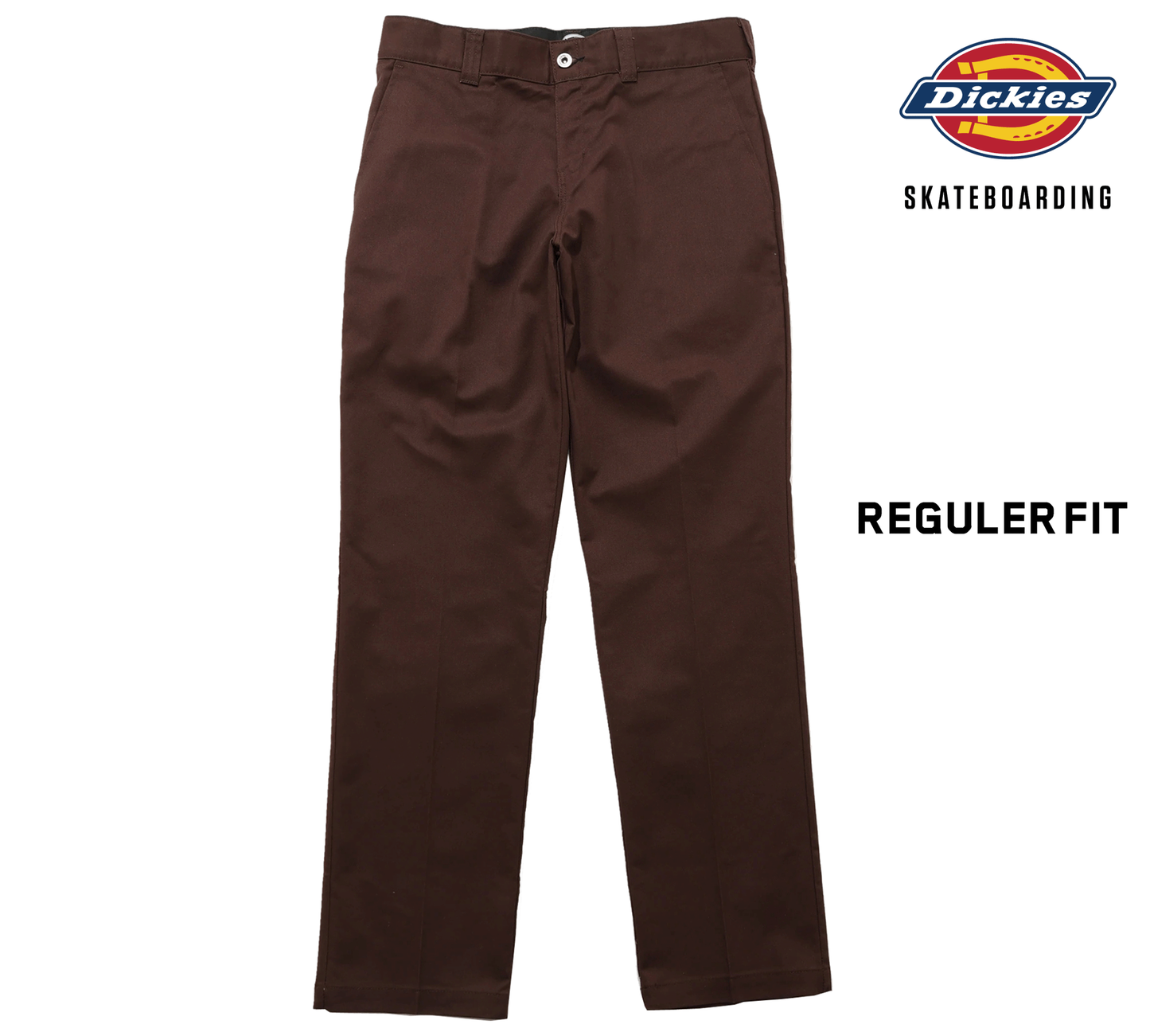 DICKIES ディッキーズ SKATEBOARDING REGULER FIT PANT DARK BROWN スケートボード パンツ チノパン