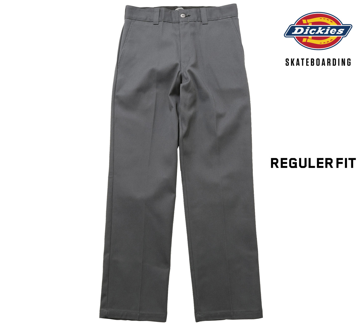 DICKIES ディッキーズ SKATEBOARDING REGULER FIT PANT CHARCOAL スケートボード パンツ チノパン