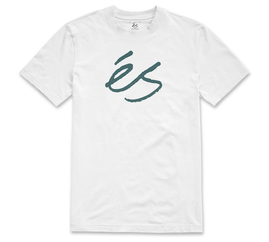 エス SCRIPT MID TEE WHITE GREEN