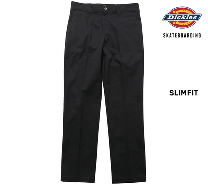 DICKIES ディッキーズ SKATEBOARDING SLIM FIT PANT BLACK スケートボード パンツ チノパン