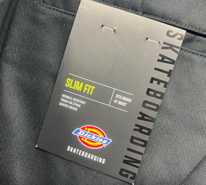 DICKIES ディッキーズ SKATEBOARDING SLIM FIT PANT BLACK スケートボード パンツ チノパン