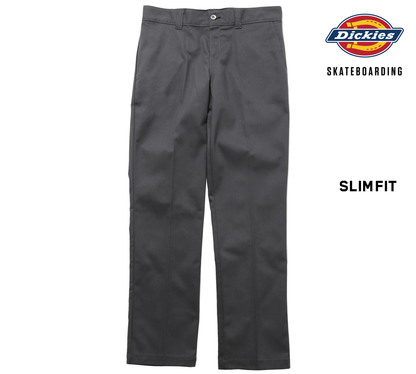 DICKIES ディッキーズ SKATEBOARDING SLIM FIT PANT CHARCOAL スケートボード パンツ チノパン