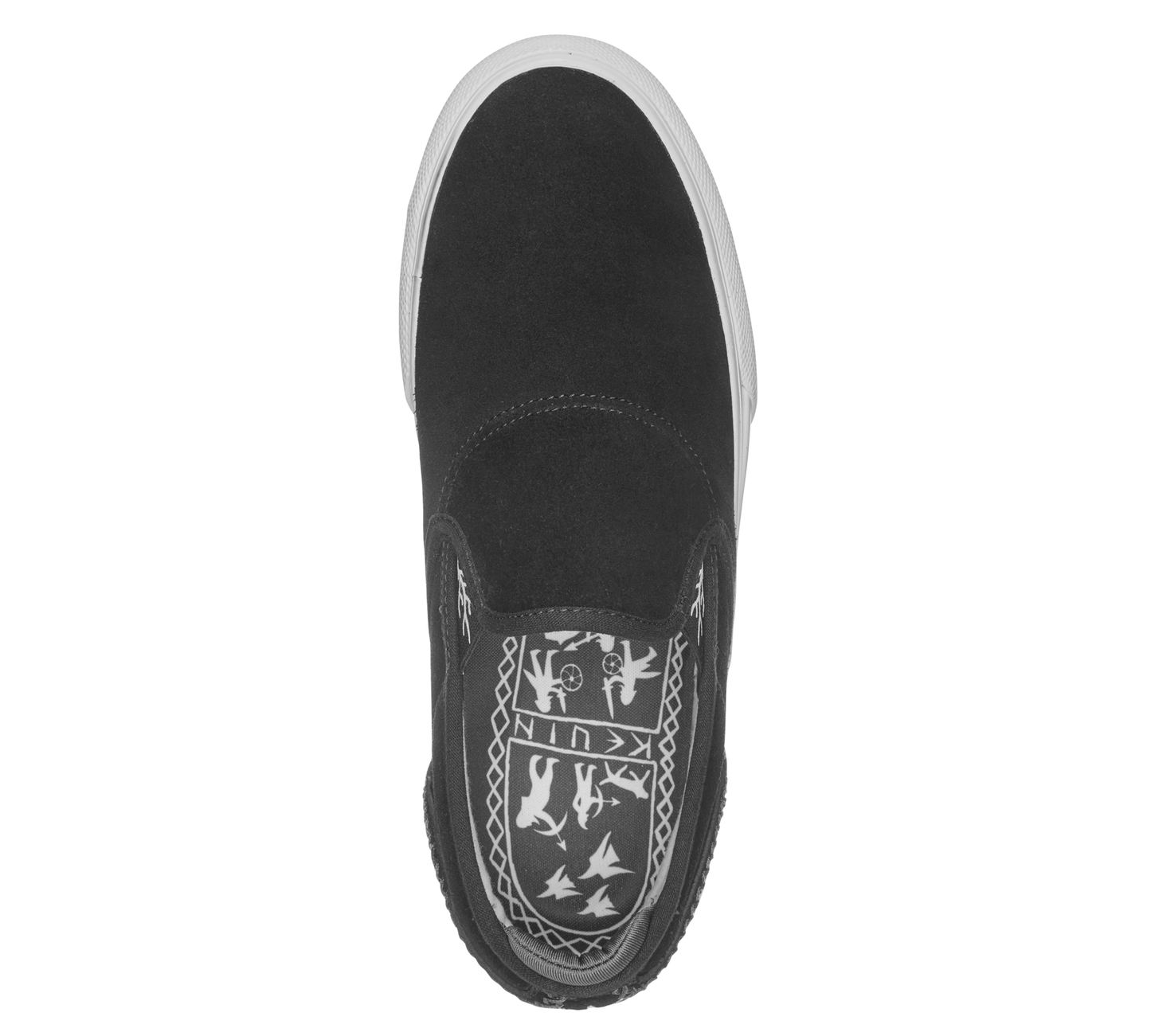 WINO G6 SLIP ON BLACK WHITE WHTIE