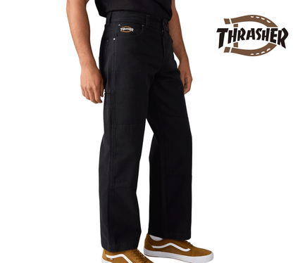 DICKIESxTHRASHER DOUBLE KNEE PANT BLACK