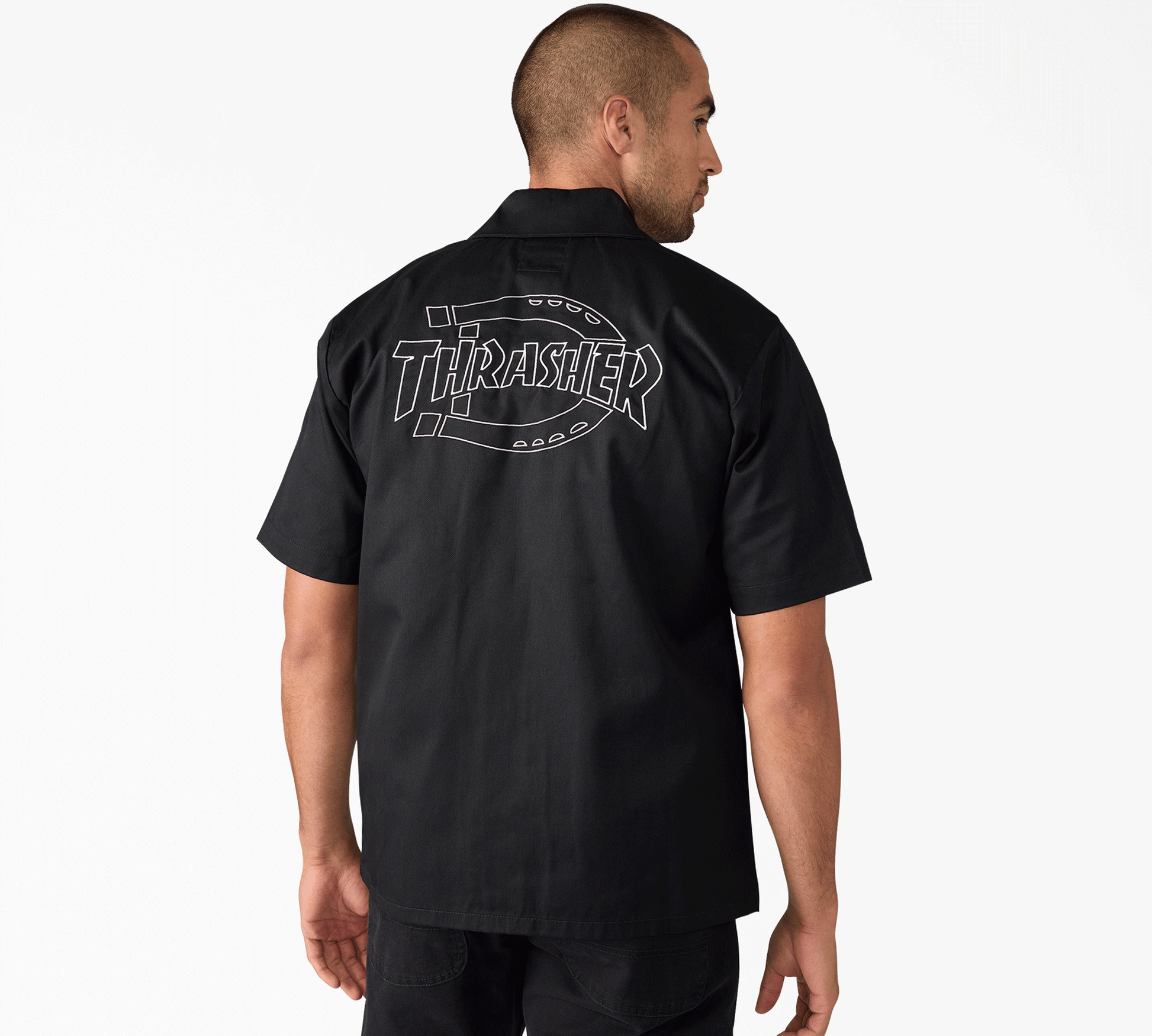 ディッキーズ スラッシャー DICKIESxTHRASHER WORK SHIRTS スケート ディッキーズ スラッシャー DICKIESxTHRASHER WORK SHIRTS スケート