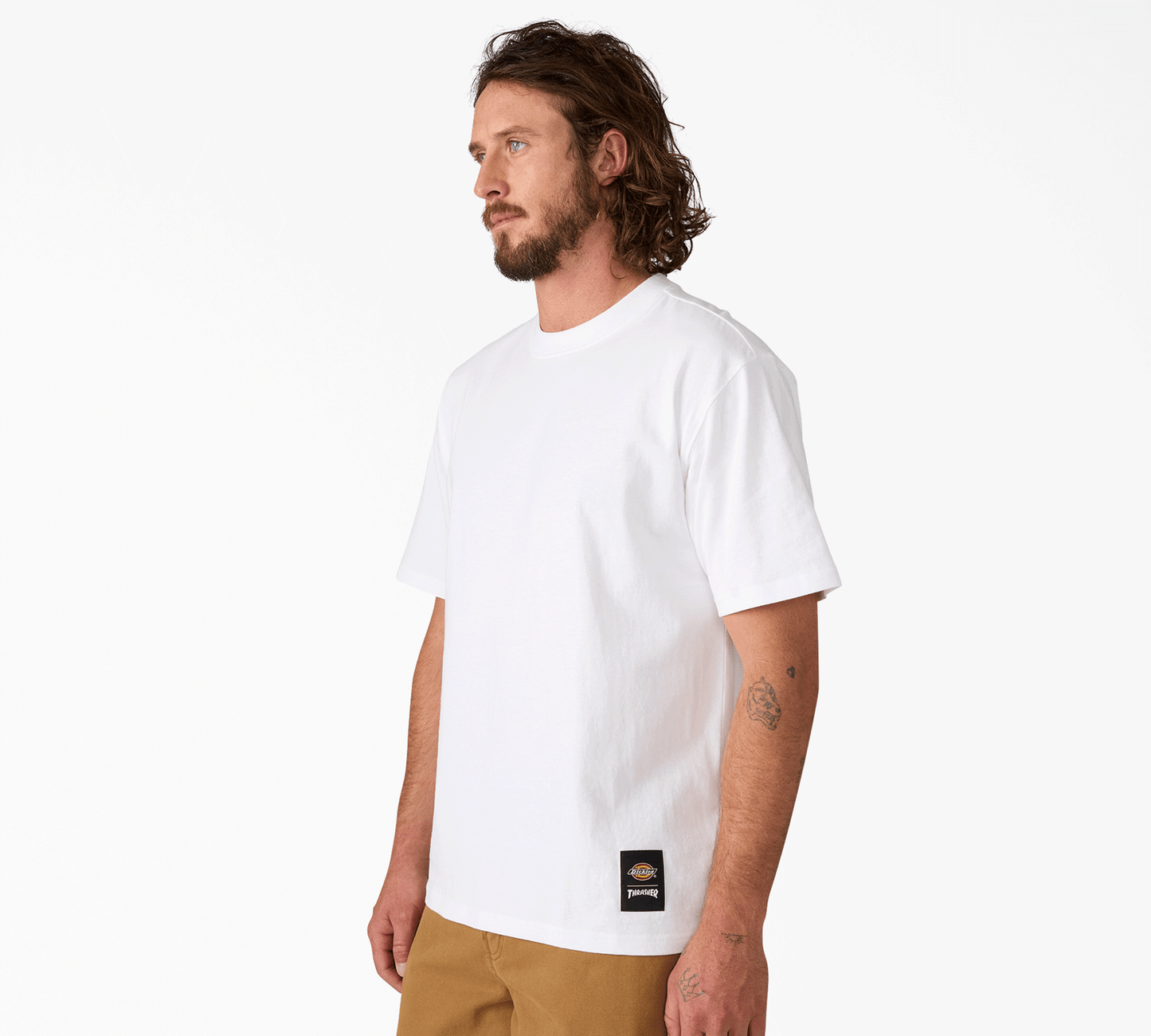 DICKIESxTHRASHER TEE WHITE