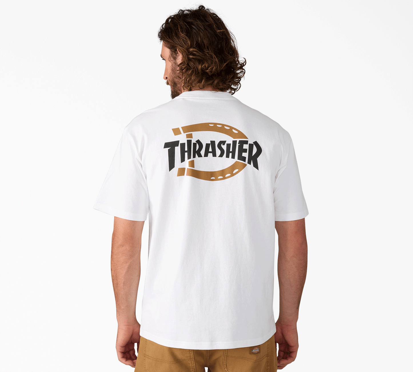 DICKIESxTHRASHER TEE WHITE