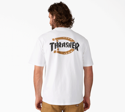 DICKIESxTHRASHER TEE WHITE